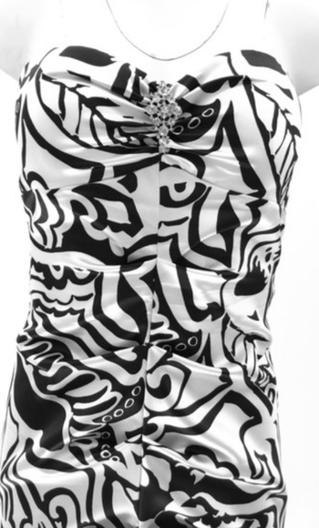 Xscape Dresses & Skirts - Worn Once Black and White Strapless Gown